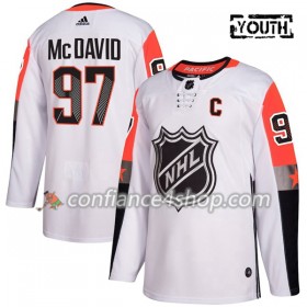 Adidas Maillot de Hockey Edmonton Oilers Connor McDavid 97 2018 NHL All-Star Pacific Division Blanc Authentic - Enfant